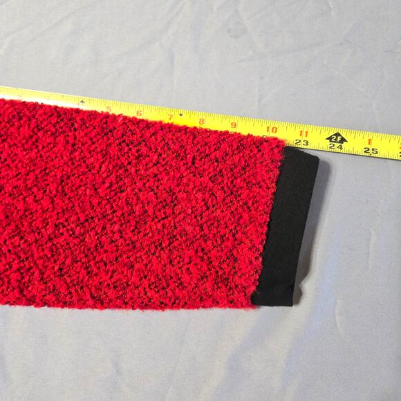 Cathy Daniels Sz XL Red Black Faux Cardigan Sweater - Picture 6 of 7